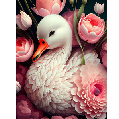 Duck Flower 30*40Ccm(canvas) full round drill diamond painting