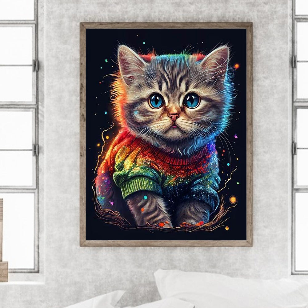 The Cat 30*40Ccm(canvas) full round drill diamond painting