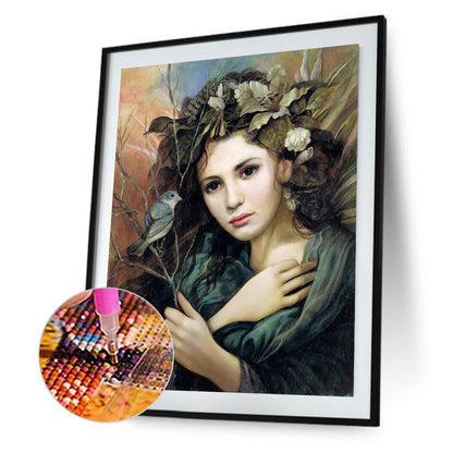 Girl 30*40Ccm(canvas) full round drill diamond painting