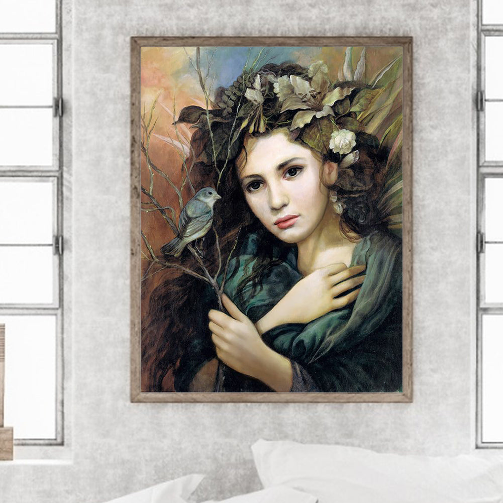 Girl 30*40Ccm(canvas) full round drill diamond painting