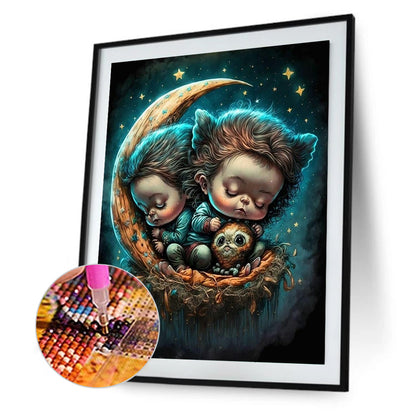 Moon Baby 30*40Ccm(canvas) full round drill diamond painting