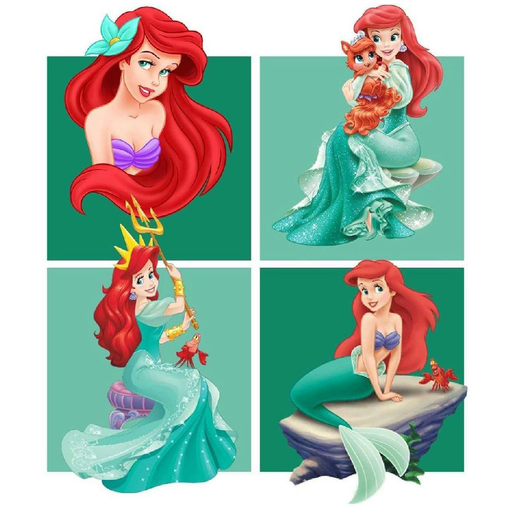 Disney Princess Ariel-O640*40cm(canvas) full-round drill diamond painting