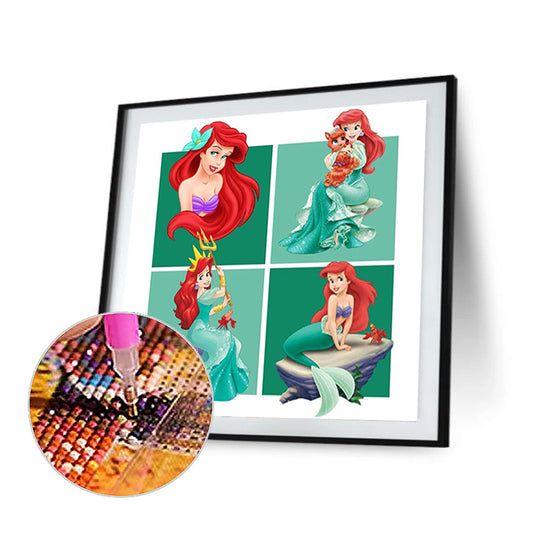 Disney Princess Ariel-O640*40cm(canvas) full-round drill diamond painting