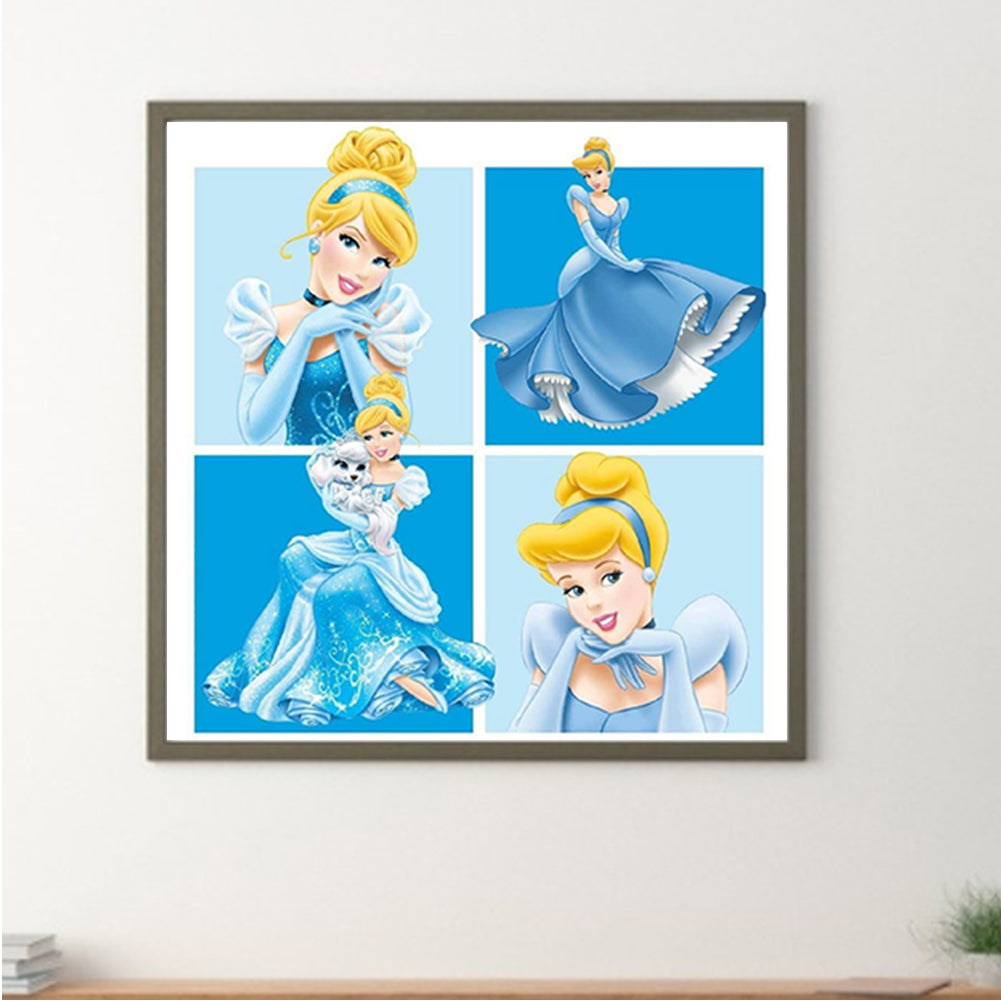 Disney Princess Cinderella-O640*40cm(canvas) full-round drill diamond painting