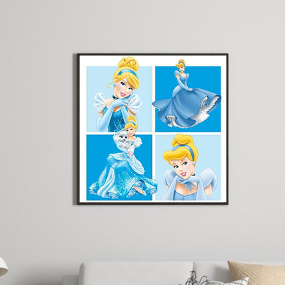 Disney Princess Cinderella-O640*40cm(canvas) full-round drill diamond painting