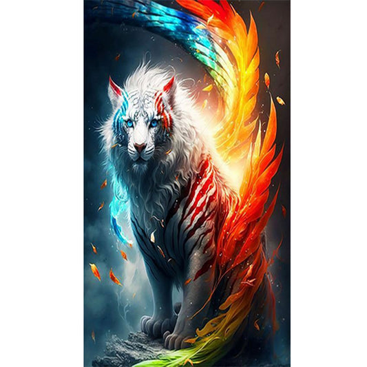 Colorful Tiger-O640*70cm(canvas) full-round drill diamond painting