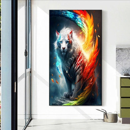 Colorful Tiger-O640*70cm(canvas) full-round drill diamond painting
