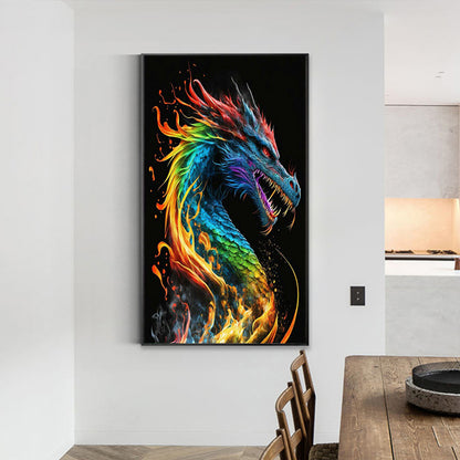 Colorful Dragon-O640*70cm(canvas) full-round drill diamond painting