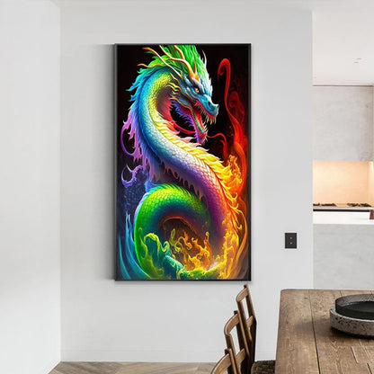 Colorful Dragon-O640*70cm(canvas) full-round drill diamond painting