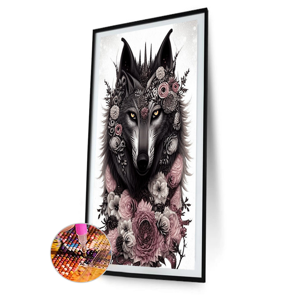 Wolf -O640*70cm(canvas) full-round drill diamond painting