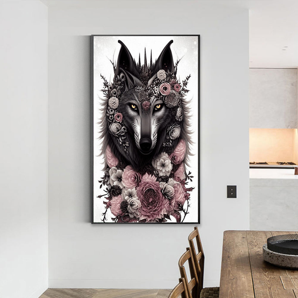 Wolf -O640*70cm(canvas) full-round drill diamond painting