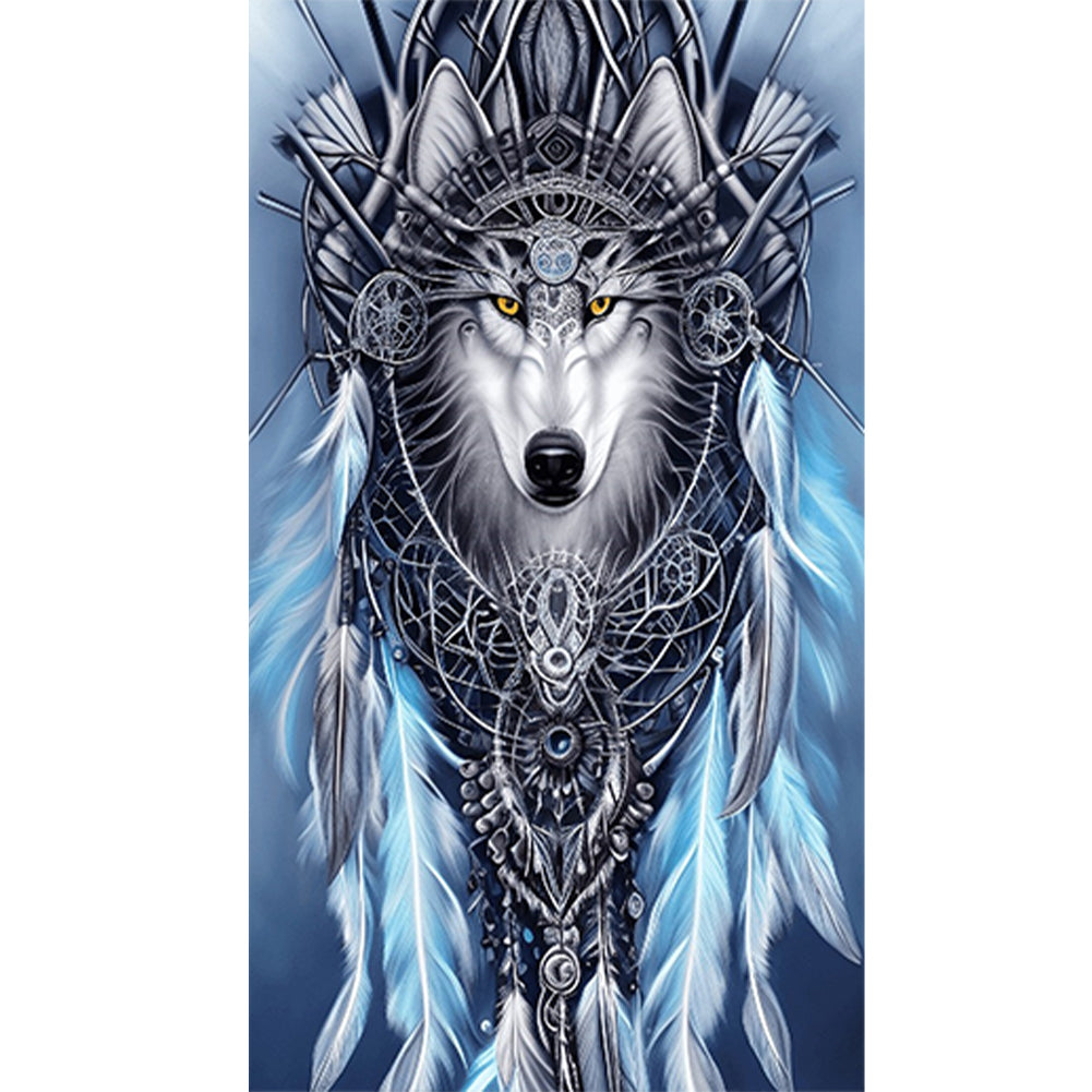 Wolf-O640*70cm(canvas) full-round drill diamond painting