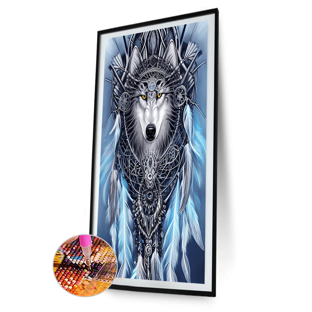 Wolf-O640*70cm(canvas) full-round drill diamond painting