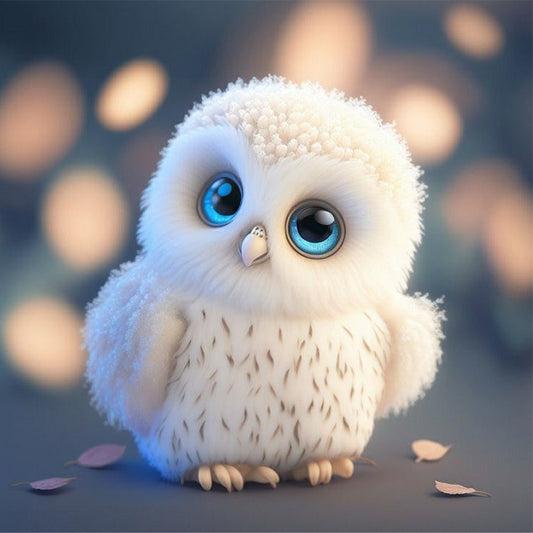 Leading White Owl 30*30Ccm(canvas) full round drill diamond painting