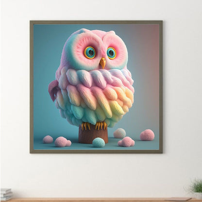 Owl Disguised As Ice Cream Yarn 30*30Ccm(canvas) full round drill diamond painting