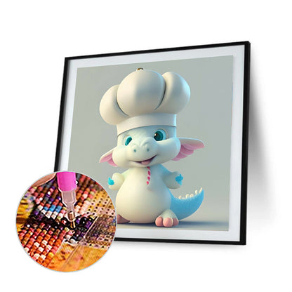 Little Dinosaur Chef 30*30Ccm(canvas) full round drill diamond painting