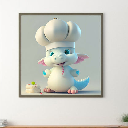 Little Dinosaur Chef 30*30Ccm(canvas) full round drill diamond painting