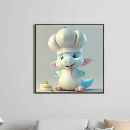 Little Dinosaur Chef 30*30Ccm(canvas) full round drill diamond painting
