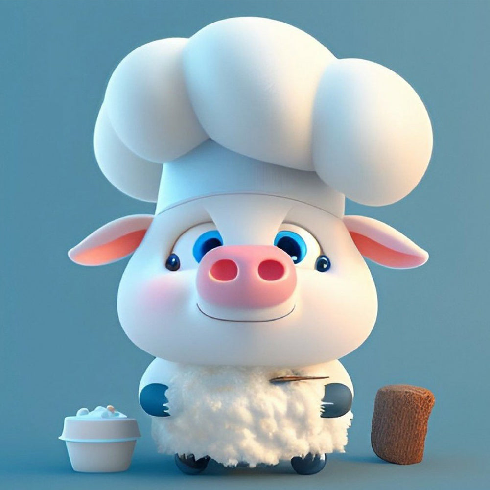 Piggy Chef 30*30Ccm(canvas) full round drill diamond painting