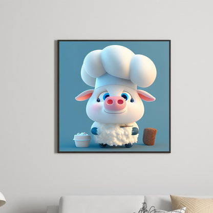 Piggy Chef 30*30Ccm(canvas) full round drill diamond painting