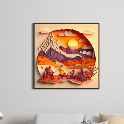 Twilight Campers Smoke 30*30Ccm(canvas) full round drill diamond painting
