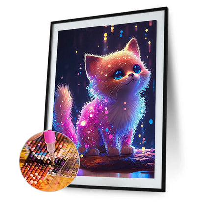 Star-Spangled Kitten 30*40Ccm(canvas) full round drill diamond painting