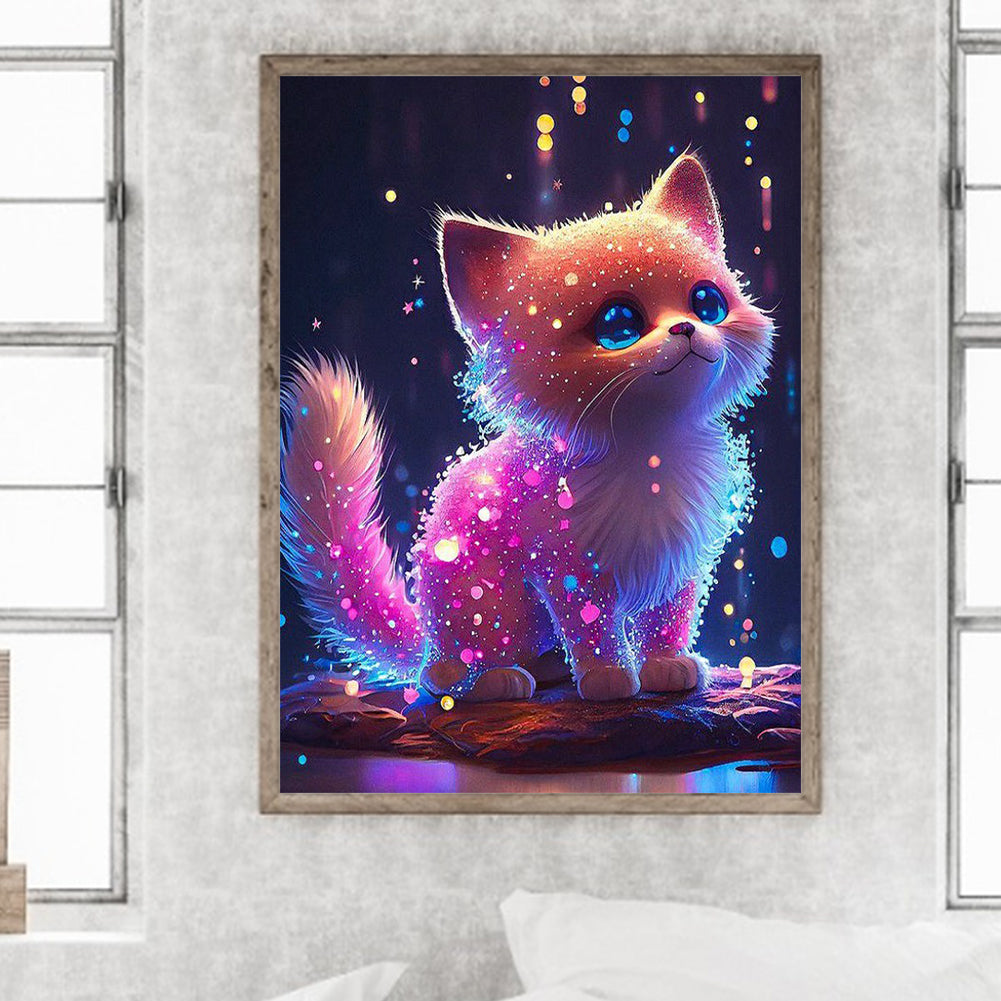 Star-Spangled Kitten 30*40Ccm(canvas) full round drill diamond painting