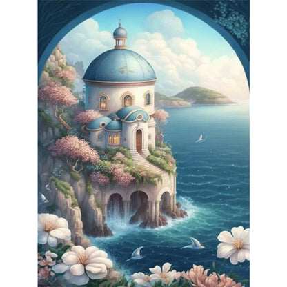 Seaside Castle - Full Round Drill Diamond Painting 40*60CM