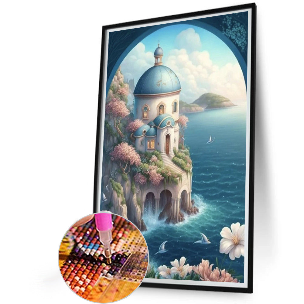 Seaside Castle - Full Round Drill Diamond Painting 40*60CM