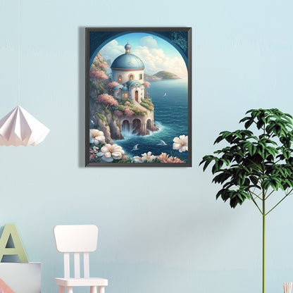 Seaside Castle - Full Round Drill Diamond Painting 40*60CM