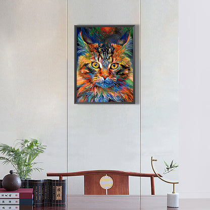 Colorful Cat - Full Round Drill Diamond Painting 30*40CM