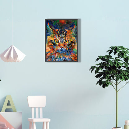 Colorful Cat - Full Round Drill Diamond Painting 30*40CM