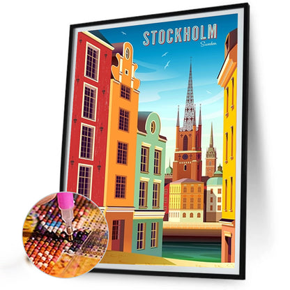 Architecture - Full Round Drill Diamond Painting 30*40CM