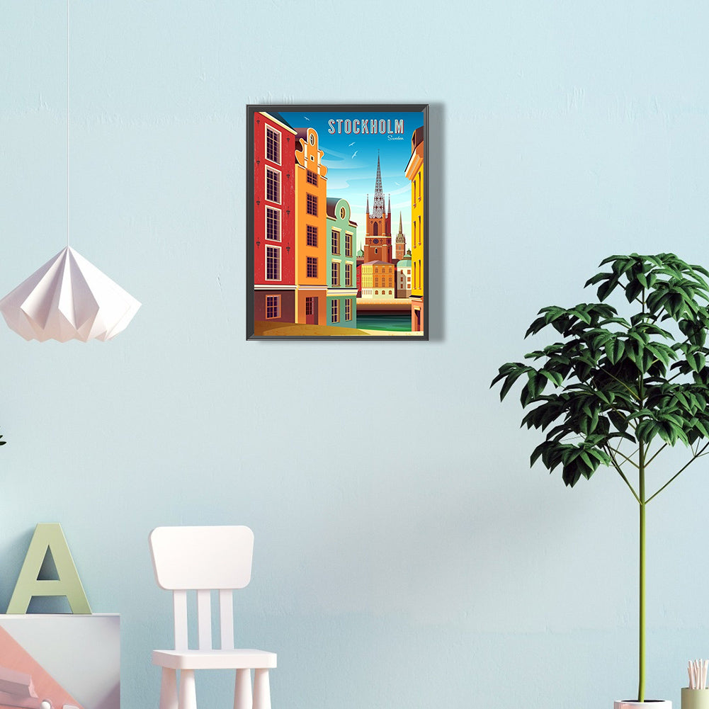 Architecture - Full Round Drill Diamond Painting 30*40CM