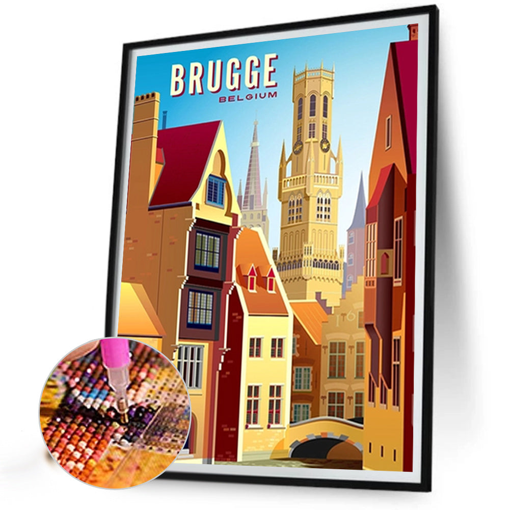 Architecture - Full Round Drill Diamond Painting 30*40CM