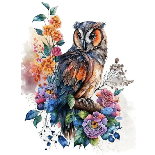 Owl 30*40Ccm(canvas) full round drill diamond painting