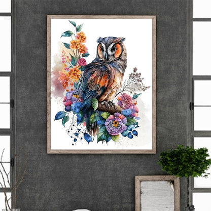 Owl 30*40Ccm(canvas) full round drill diamond painting