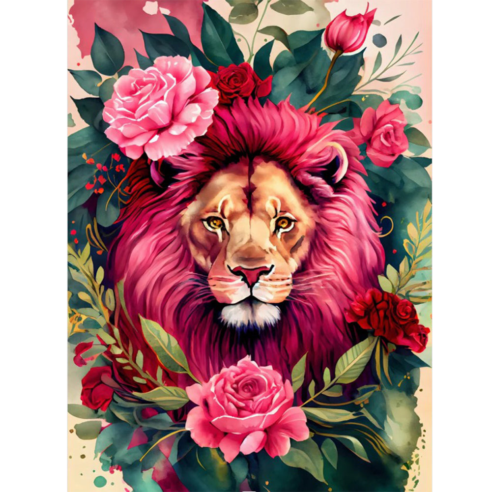 Lion 30*40Ccm(canvas) full round drill diamond painting