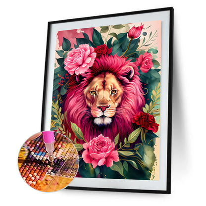 Lion 30*40Ccm(canvas) full round drill diamond painting