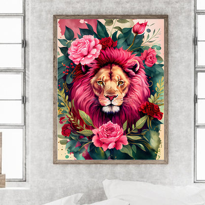 Lion 30*40Ccm(canvas) full round drill diamond painting