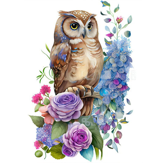 Owl 30*40Ccm(canvas) full round drill diamond painting