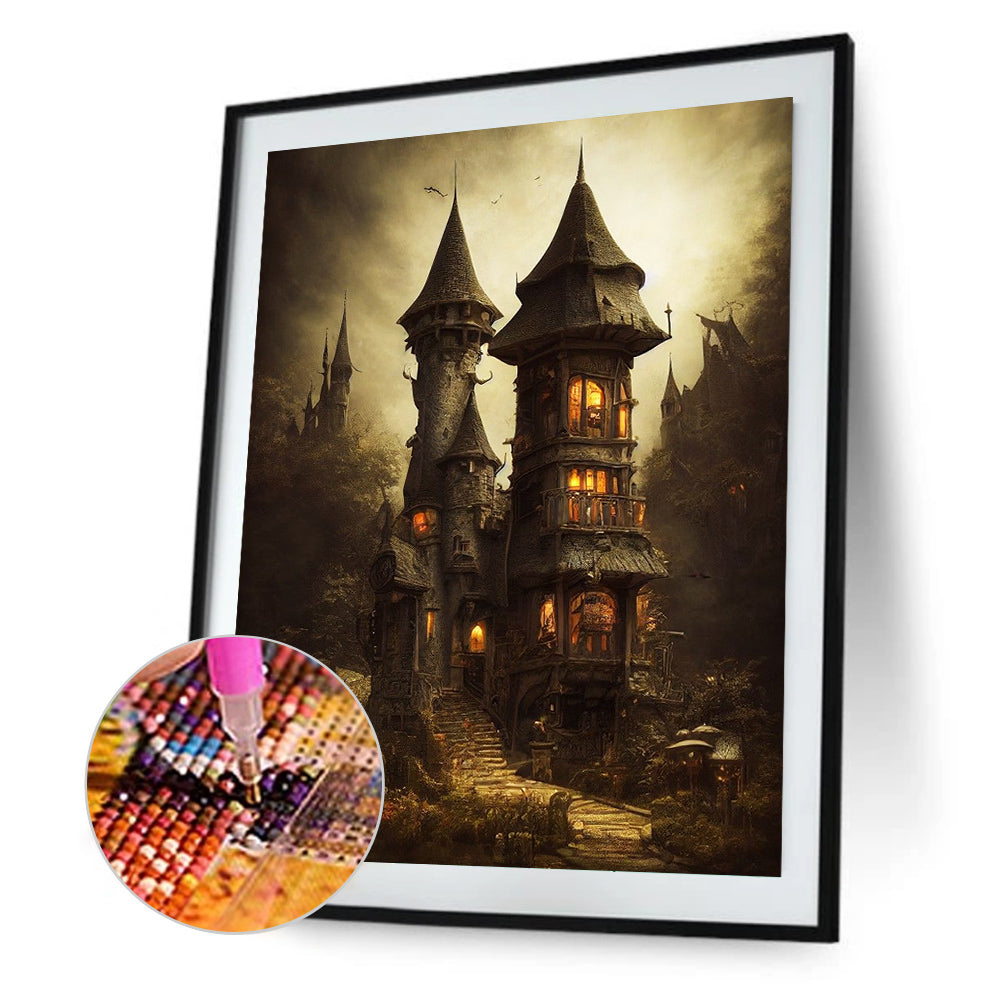 Mysterious Castle 30*40Ccm(canvas) full round drill diamond painting