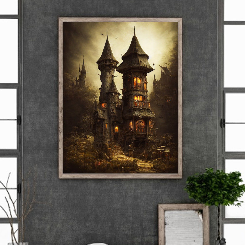 Mysterious Castle 30*40Ccm(canvas) full round drill diamond painting