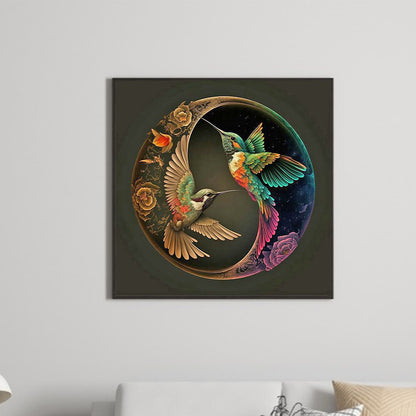 Hummingbird Yin Yang Diagram - Full Round Drill Diamond Painting 30*30CM