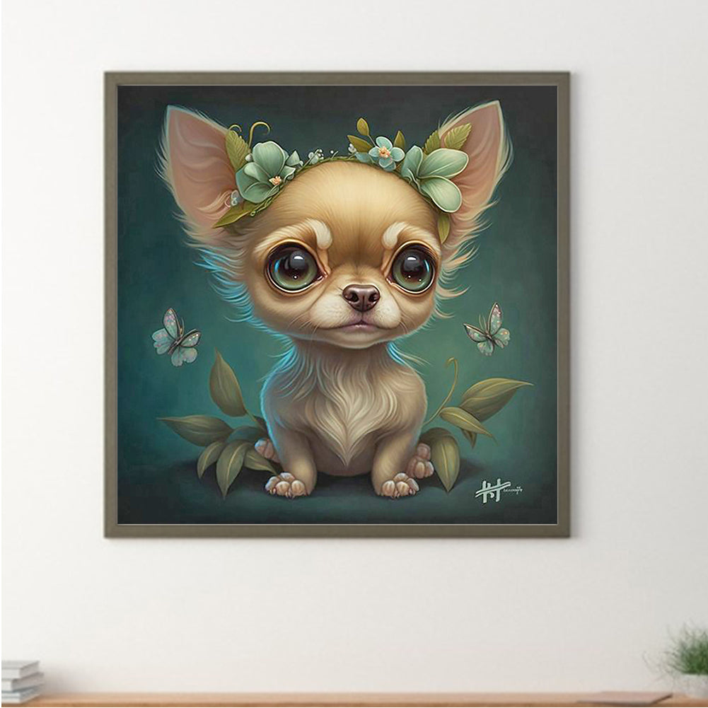 Cute Puppy - Full Round Drill Diamond Painting 30*30CM