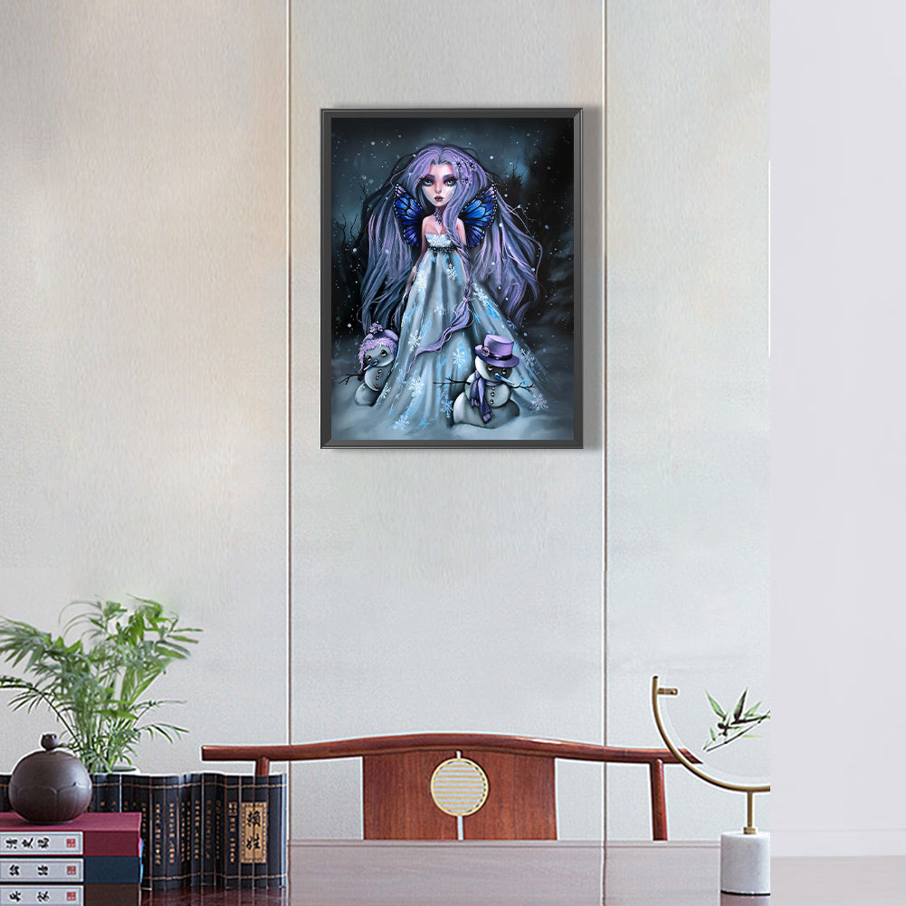 Dark Snow Maiden - Full Round Drill Diamond Painting 30*40CM