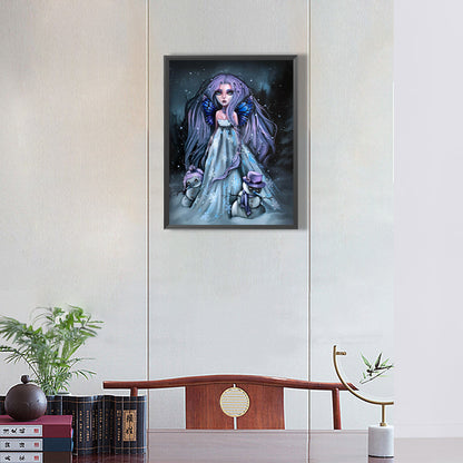 Dark Snow Maiden - Full Round Drill Diamond Painting 30*40CM