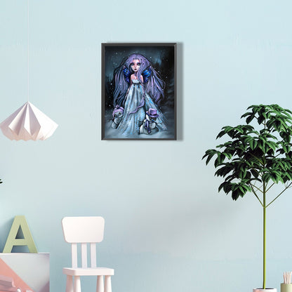 Dark Snow Maiden - Full Round Drill Diamond Painting 30*40CM