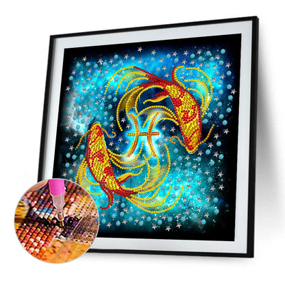 Twelve Constellations - Special Shaped Drill Diamond Painting 30*30CM