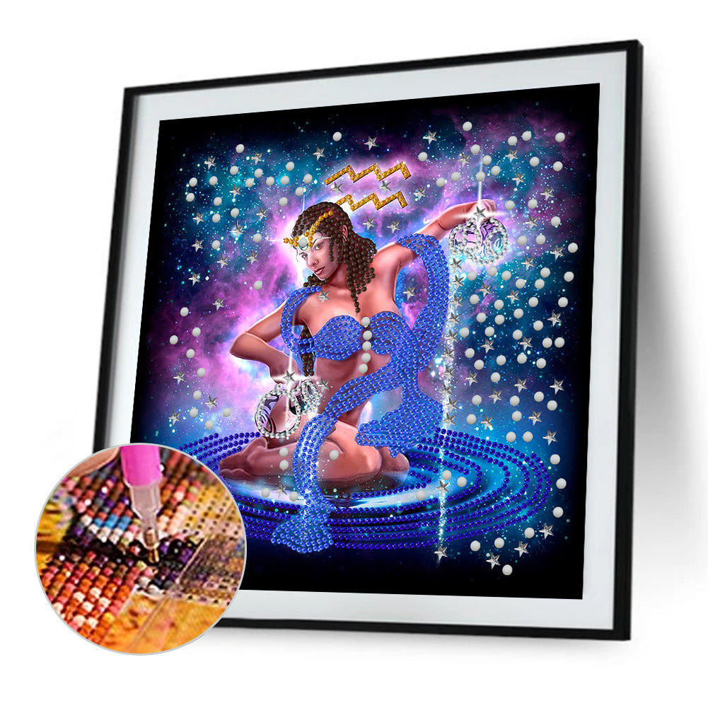 Twelve Constellations - Special Shaped Drill Diamond Painting 30*30CM